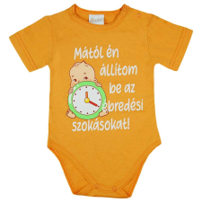 Andrea Kft. Feliratos rövid ujjú kislány baba body 74 (23834066074) kombidressz, body