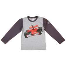 Andrea Kft. Fiú hosszú ujjú póló Versenyautó babapóló, ing