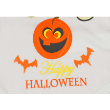 Andrea Kft. Halloween hosszú ujjú baba body fehér kombidressz, body