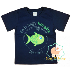 Andrea Kft. "Én is nagy horgász leszek!" feliratos rövid ujjú fiú póló