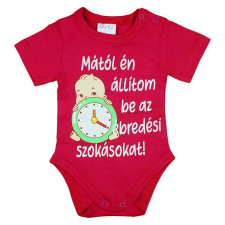 Andrea Kft. Rövid ujjú kisfiú baba body Feliratos 92 (2092) kombidressz, body