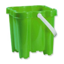  Androni homokozó vödör - 4 torony, zöld, 16 cm homokozójáték