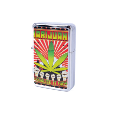 Angelo Benzines öngyújtó króm színű, marihuána levél- 245420-12 öngyújtó