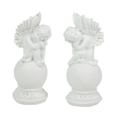  Angyal gömbön ülő poly M11cm dekorációs kellék