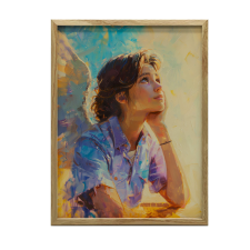 ANGYAL GONDOLATOK VÁSZON FESTMÉNYE PARATON 50x70 CM KERET NÉLKÜL grafika, keretezett kép