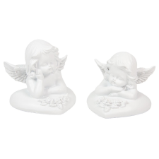  Angyal szíven poly fehér M7cm dekorációs kellék