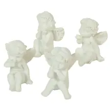  Angyal ülő poly M5cm 4db-os dekorációs kellék