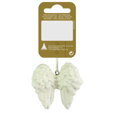  Angyalszárny polirezin fehér 6 cm karácsonyi dekoráció