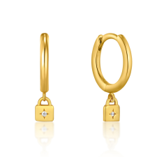 ANIA HAIE Creoles Underlock & Key E032-01G, fülbevaló