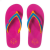 Animal flip-flop papucs nőknek, pink-narancs-kék, 40.5
