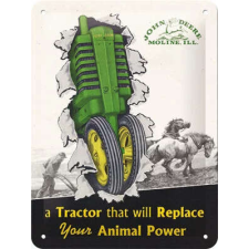 Animal John Deere – Tractor and Animal Power - Fémtábla dekoráció