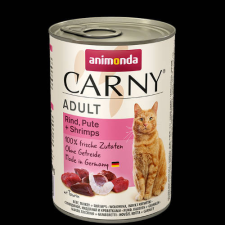 Animonda Carny Adult (marha,pulyka,garnélarák) konzerv - Felnőtt macskák részére (400g) macskaeledel