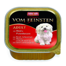 Animonda Vom Feinsten Adult (marha,pulykaszív) alutálkás - Felnőtt kutyák részére (150g) kutyaeledel