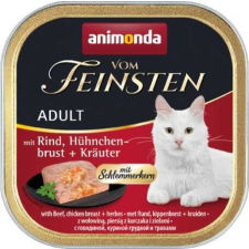 Animonda Vom Feinsten Gourmet marhás, csirkemelles és gyógynövényes alutálkás macskaeledel (32 x ... macskaeledel