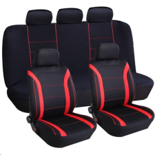 Anma 9 részes univerzális üléshuzat szett - fekete színű, piros csíkokkal (60TY1787) ülésbetét, üléshuzat