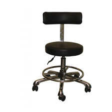  Anna munkaszék háttámlával és lábtartóval fekete fodrászkellék