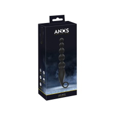 Anos Anal Beads - anál gyöngysor vibrációval (fekete) vibrátorok