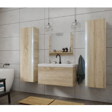 Anrallogin Venezia Dream II. fürdőszobabútor szett + mosdókagyló + szifon - 80 cm (sonoma tölgy) fürdőszoba bútor