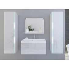 Anrallogin Venezia Dream II. fürdőszobabútor szett + mosdókagyló + szifon (fényes fehér) fürdőszoba bútor