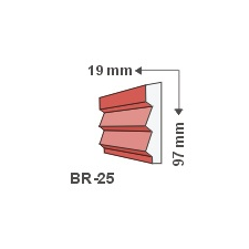 Anro Kültéri díszléc BR-25 - felületkezelt tapéta, díszléc és más dekoráció