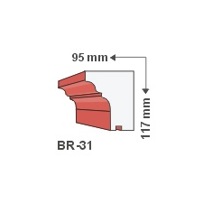 Anro Kültéri díszléc BR-31 - felületkezelt tapéta, díszléc és más dekoráció
