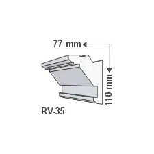 Anro RV-35 - Rejtett világítás díszléc - oldalfal tapéta, díszléc és más dekoráció