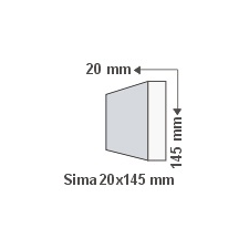 Anro Sima léc 2 cm x 14,5 cm - natúr tapéta, díszléc és más dekoráció