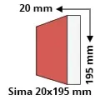 Anro Sima léc 2 cm x 19.5 cm - felületkezelt
