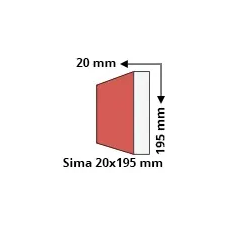 Anro Sima léc 2 cm x 19.5 cm - felületkezelt tapéta, díszléc és más dekoráció