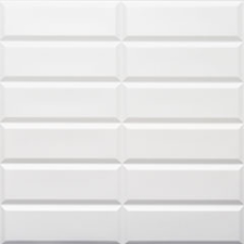 ANRO Wall Flexpanel PVC falpanel - Metró csempe, fehér fugával csempe
