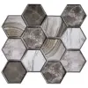 ANRO Wall Öntapadós szivacsos 3D falicsempe - márványos hatszög csempe (4 darab 30x30 cm-es lap)