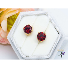  Antiallergén bedugós fülbevaló-piros-18K fülbevaló