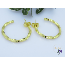  Antiallergén félkarika csavart fülbevaló-14K fülbevaló