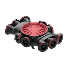  Antibakteriális osztó doboz, FELSŐ CSATLAKOZÓVAL EGYÜTT, 10 x DN75 hűtés, fűtés szerelvény