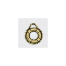  Antik bronz mentőöv, mérete: 17x21 mm dekorációs kellék