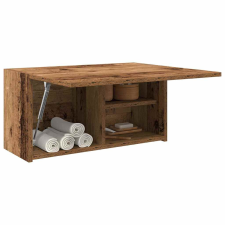  Antik fa színű szerelt fa fali fürdőszobaszekrény 60x25x30 cm fürdőszoba bútor