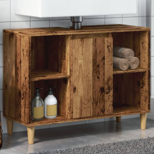  Antik fa színű szerelt fa mosdószekrény 80 x 33 x 60 cm fürdőszoba bútor