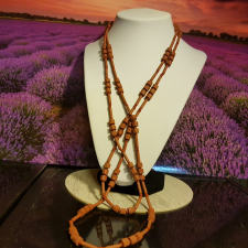  Antik kézzel készített kerámia gyöngysor /6/ nyaklánc