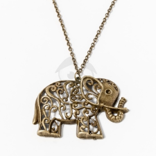  Antikolt elefánt medálos nyaklánc jwr-1198 nyaklánc