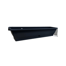  antracit virágláda tálcával, 80 cm kerti tárolás