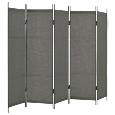 Antracitszürke 5 paneles paraván 250 x 180 cm bútor