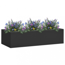  antracitszürke acél irodai virágláda 90 x 40 x 23 cm kerti tárolás