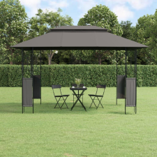 antracitszürke acél pavilon tetővel 400 x 300 x 270 m kerti bútor