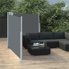  Antracitszürke behúzható oldalsó napellenző 100 x 600 cm kerti bútor