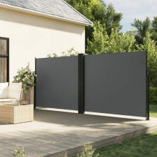 Antracitszürke behúzható oldalsó napellenző 180 x 1000 cm kerti bútor