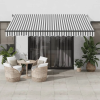  antracitszürke-fehér LED-es kézi napellenző 450 x 300 cm