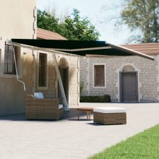 Antracitszürke kézzel kihúzható póznás napellenző 600 x 300 cm kerti bútor