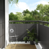  antracitszürke polyrattan erkélyparaván 400x90 cm