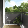  antracitszürke polyrattan erkélyparaván 500x90 cm