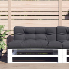 antracitszürke szövet raklappárna 120 x 40 x 12 cm kerti bútor